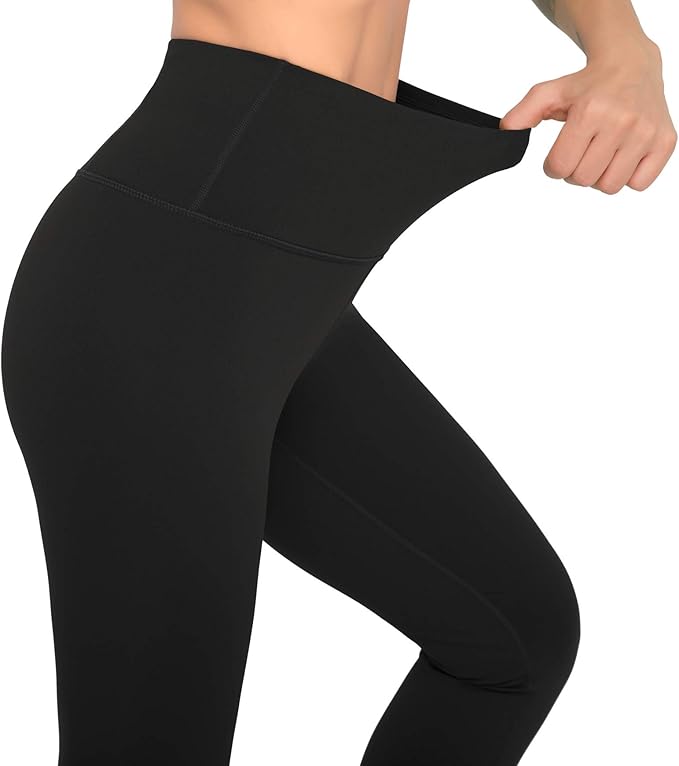 Women's Black Seamless Gym Tummy Control Slimming Support Leggings