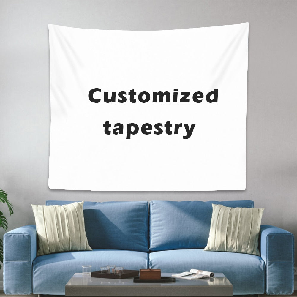 Personalized bohemian photo custom tapestry