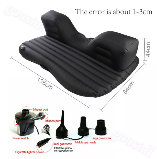 Electric Inflatable Car Air Mattress with Air Pump and Pillow