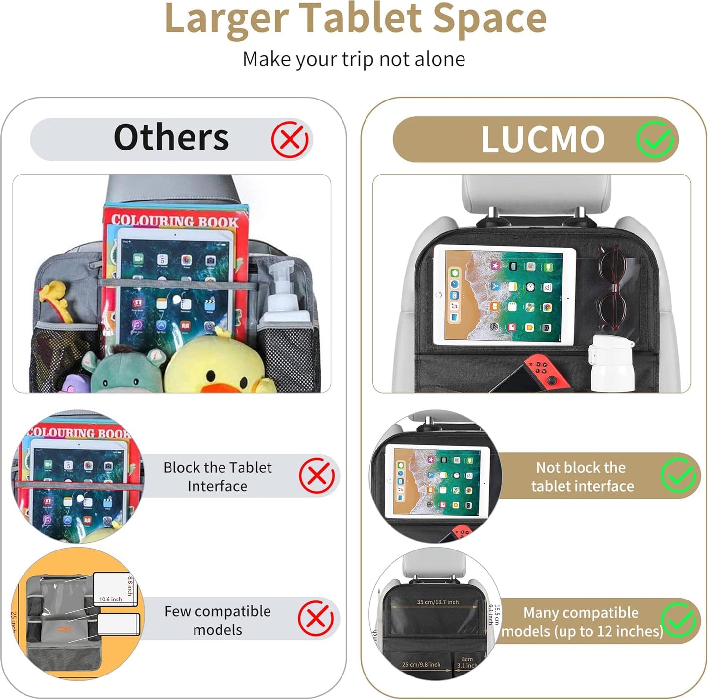 Seat Organizer with Tablet Holder