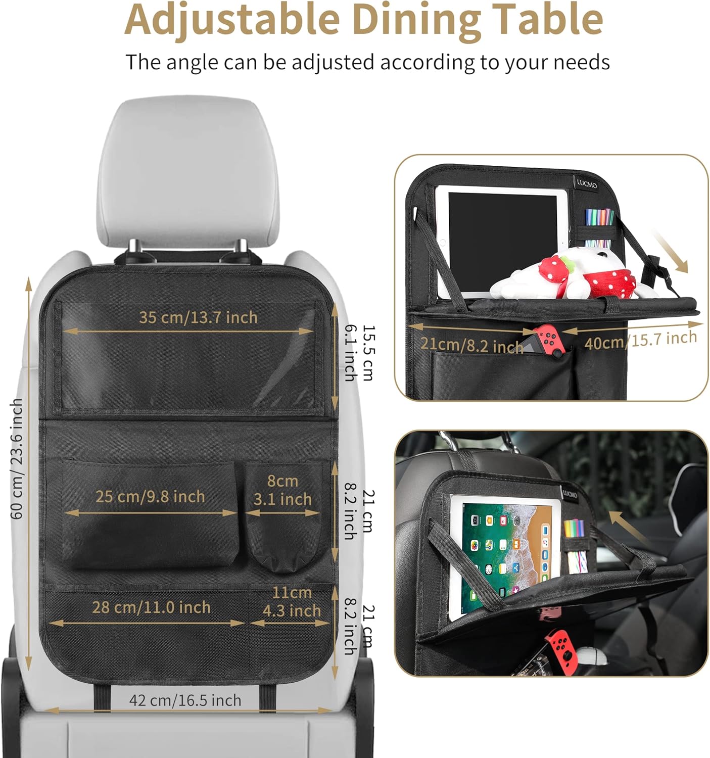 Seat Organizer with Tablet Holder