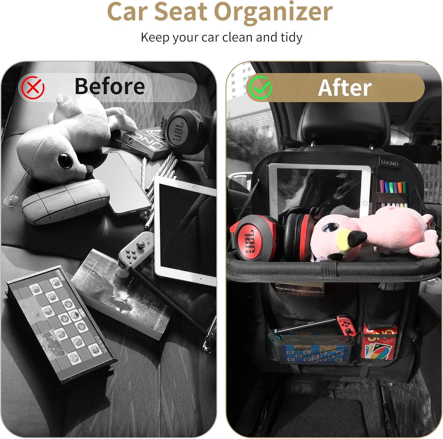 Seat Organizer with Tablet Holder