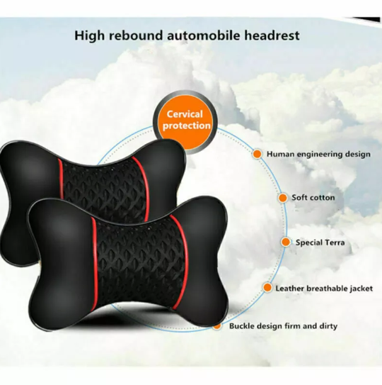 Car Neck Pillow Automobile Head Pillow for Comfort (2PCS)