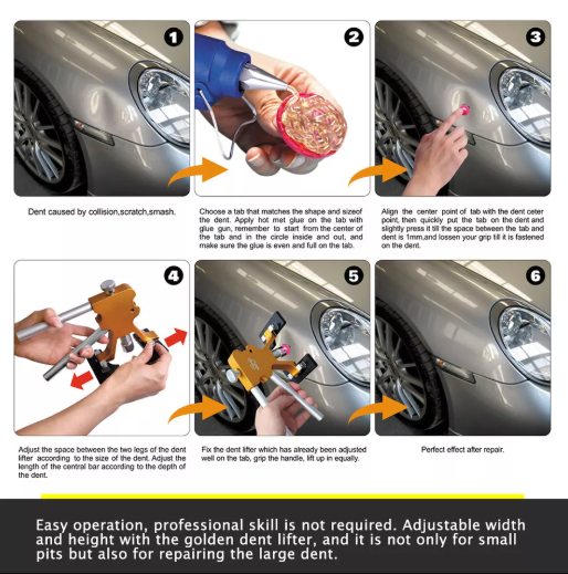 Paintless Dent Puller Kit for Auto Repair with Dent Removal Tools and Automotive Dent Repair Solutions