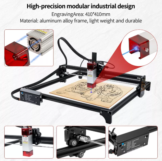 Laser Engraving and Cutting Machine for Metal and Wood with Advanced Etching and Embossing Features