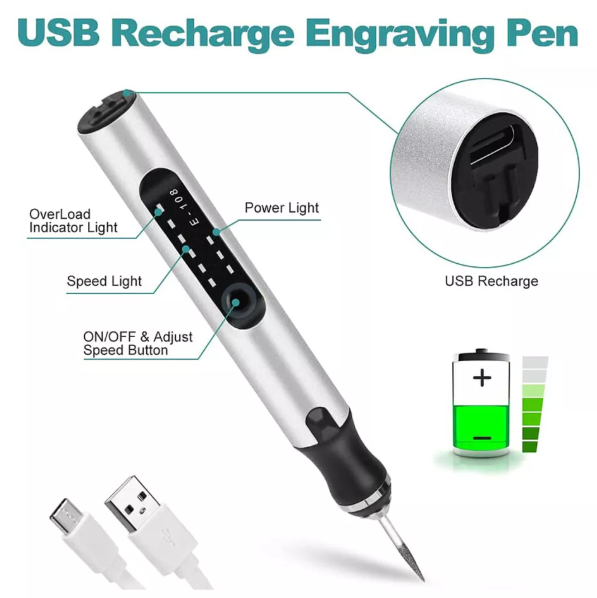 Engraving Pen for Customizing Jewelry, Wood, Glass, and Gifts