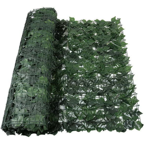 Artificial Ivy Leaf Hedge Roll – Garden Fence Privacy Screen for Wall and Balcony