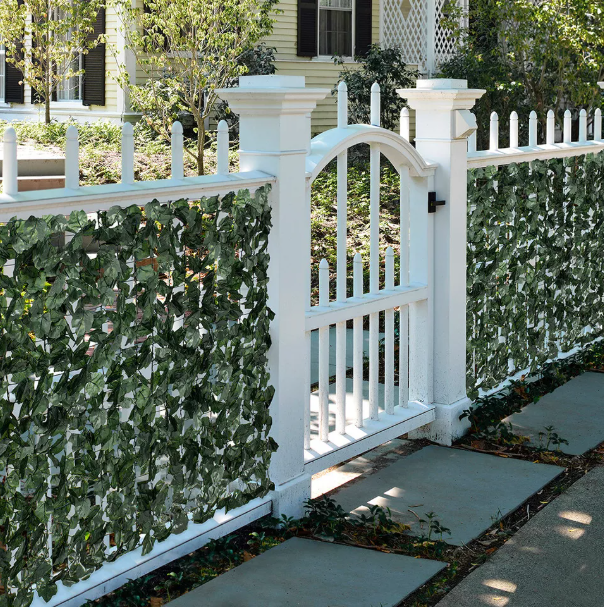 Artificial Ivy Leaf Hedge Roll – Garden Fence Privacy Screen for Wall and Balcony