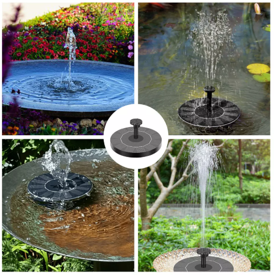 Solar Water Feature Fountain Pump for Bird Baths and Gardens