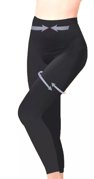 Women's Black Seamless Gym Tummy Control Slimming Support Leggings