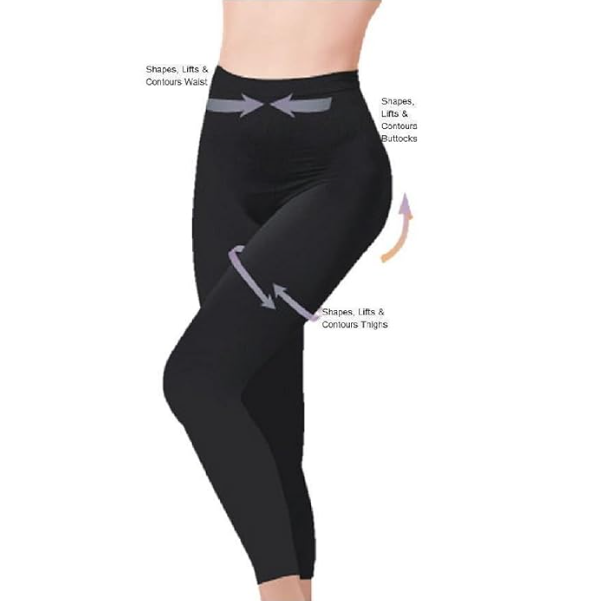 Women's Black Seamless Gym Tummy Control Slimming Support Leggings