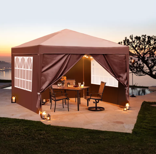 Waterproof Pop Up Gazebo with Sides – Heavy Duty Outdoor Garden Patio Gazebo 3x3