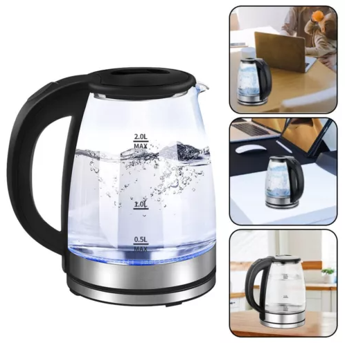 1800W 2L Electric Glass Kettle | Quick Boil & Energy Efficient