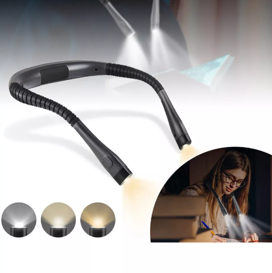 Portable Neck Reading Light for Hands-Free Book Reading