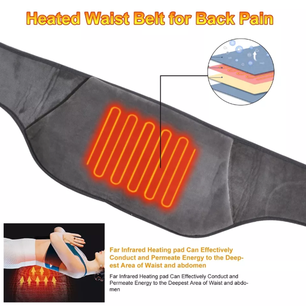 Rechargeable Electric Heating Pad for Back Pain, Cramps, and Shoulders