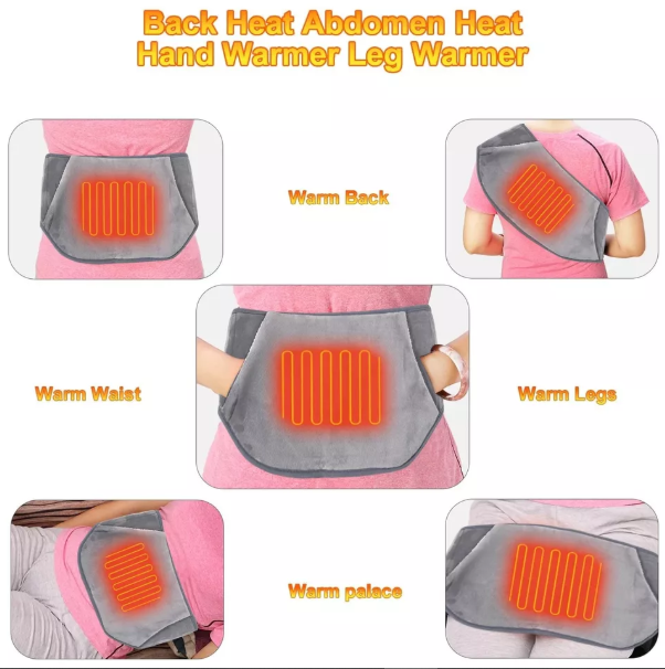 Rechargeable Electric Heating Pad for Back Pain, Cramps, and Shoulders