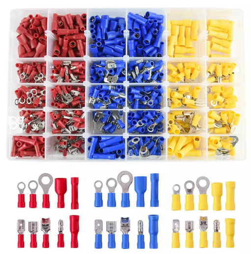 Crimping Pliers with 720PCS Insulated Electrical Wire Terminals for Cable and Wire Connections