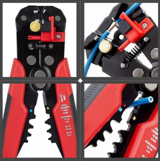 Crimping Pliers with 720PCS Insulated Electrical Wire Terminals for Cable and Wire Connections