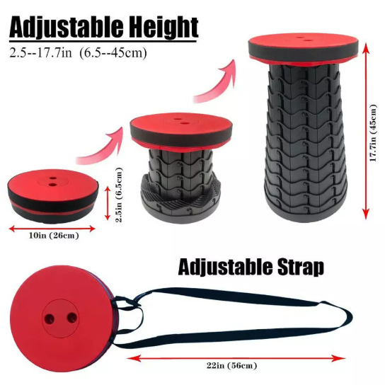 Telescopic Foldable Stool Chair Portable Seating Solution