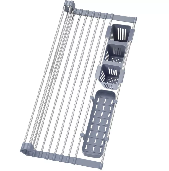 Adjustable Kitchen Dish Drying Rack – Space-Saving Kitchen Sink Drainer