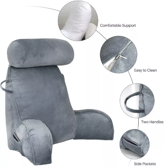 Supportive Bed Pillow for Sitting Up – Perfect for Reading and Relaxation