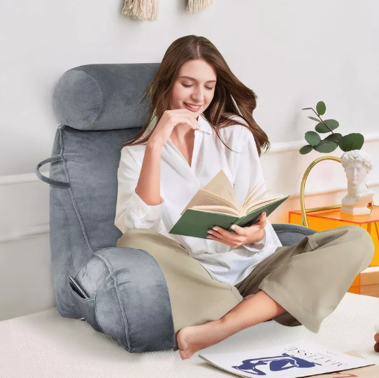 Supportive Bed Pillow for Sitting Up – Perfect for Reading and Relaxation