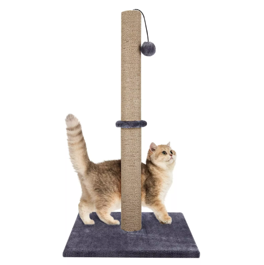 Tall Cat Scratching Post for Large Cats - Prevent Furniture Scratches with Durable Scratch Pole