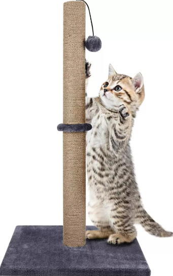 Tall Cat Scratching Post for Large Cats - Prevent Furniture Scratches with Durable Scratch Pole