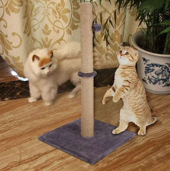 Tall Cat Scratching Post for Large Cats - Prevent Furniture Scratches with Durable Scratch Pole