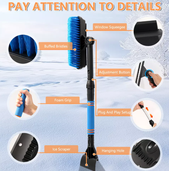 Car Ice Scraper and Windshield Tool – Effective Window Frost Removal