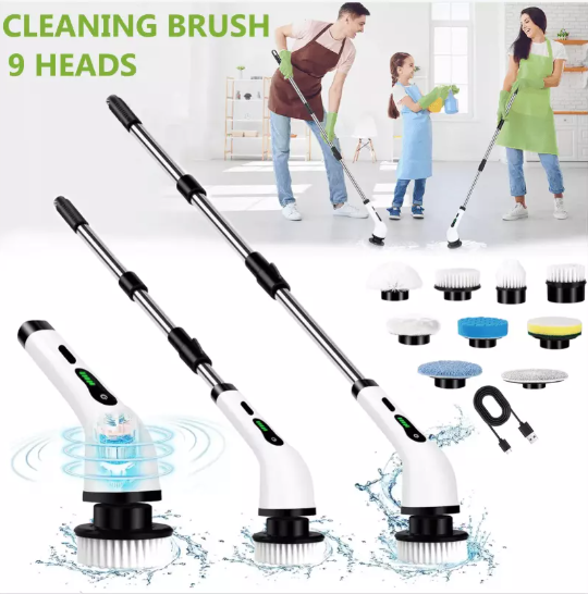 Multi-Purpose Handheld Electric Brush Scrubber for Deep Cleaning