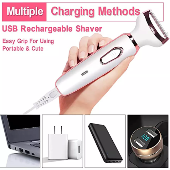 Multifunctional Women's Shaver for Face and Bikini, Ladies Electric Hair Trimmer and Razor