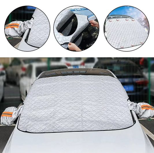 Car Sun Shade and Frost Cover – Durable All-Weather Windscreen Protector