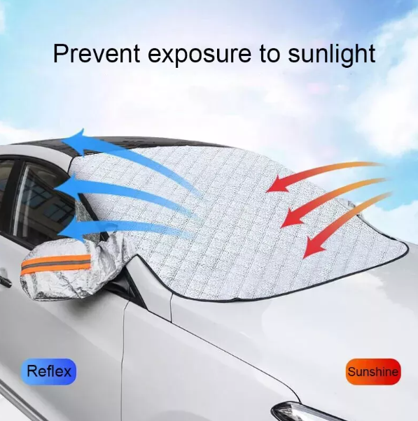 Car Sun Shade and Frost Cover – Durable All-Weather Windscreen Protector