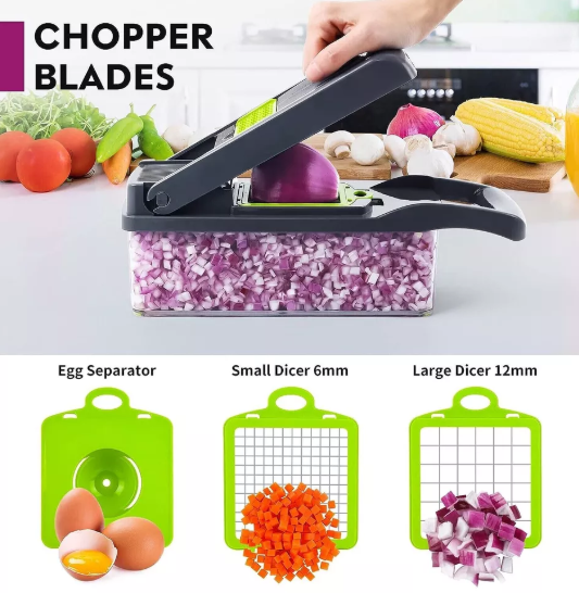 Multifunctional Vegetable Chopper – Cutter, Slicer, and Dicer for Kitchen Use