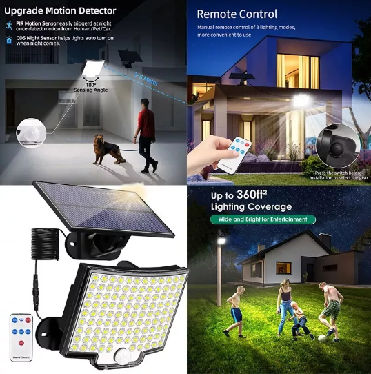 Outdoor Solar Lights – Bright LED Solar Powered Garden, Pathway,Security Lighting and for All Outdoor Needs