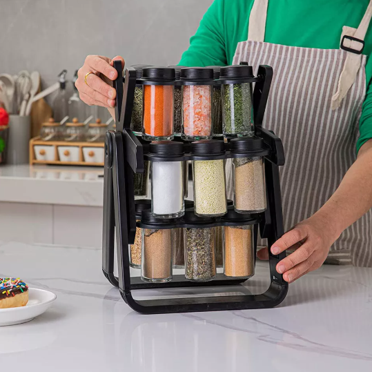 Rotating Spice Rack Organizer, Convenient and Compact Spice Storage