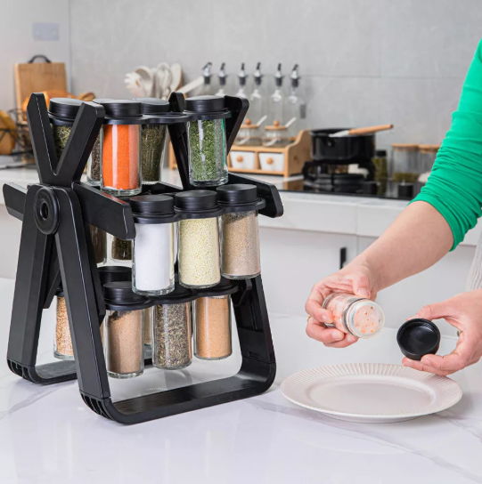 Rotating Spice Rack Organizer, Convenient and Compact Spice Storage