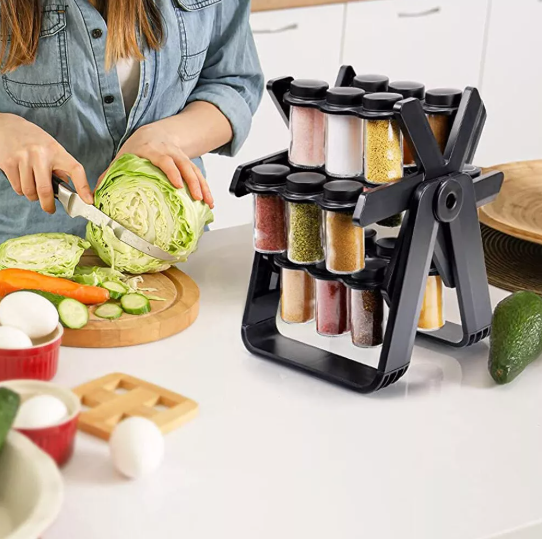 Rotating Spice Rack Organizer, Convenient and Compact Spice Storage