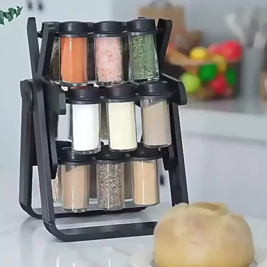 Rotating Spice Rack Organizer, Convenient and Compact Spice Storage