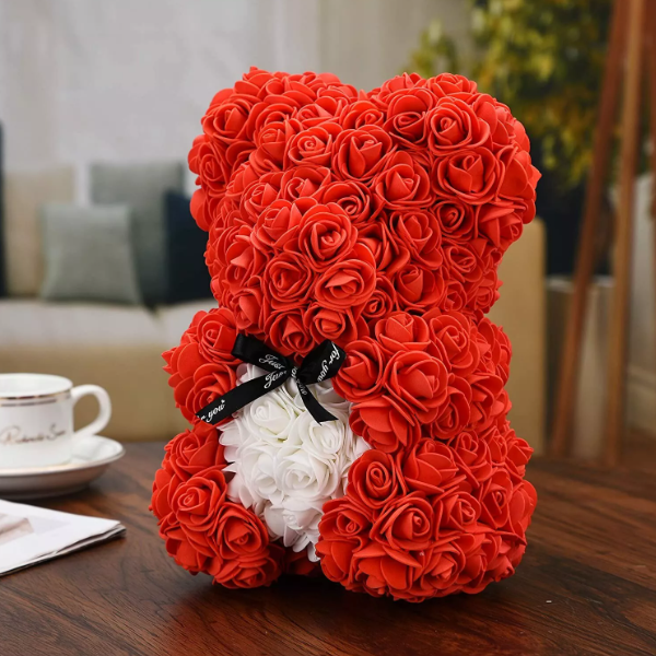 Lovely Rose Flower Teddy Bear (25cm)