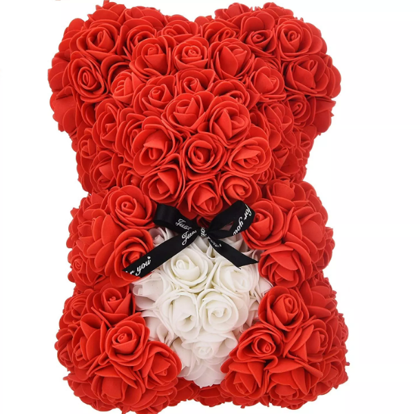 Lovely Rose Flower Teddy Bear (25cm)