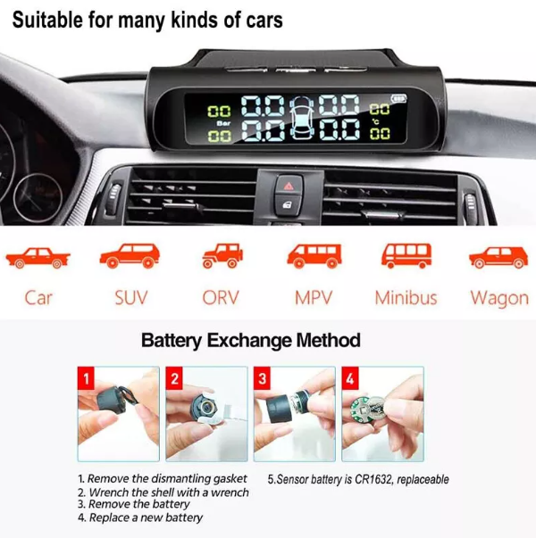 TPMS Tyre Pressure Monitoring System Sensor for Accurate Tire Checks