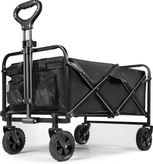 Collapsible Wagon Trolley Foldable Hand Truck for Camping and Heavy-Duty Tasks