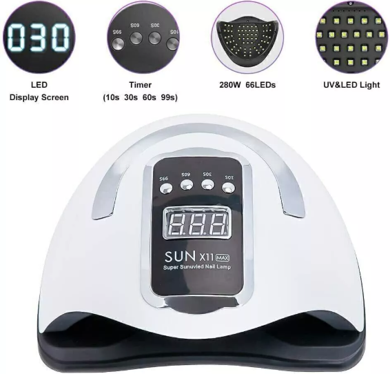 UV LED Nail Lamp for Gel Manicure, Nail Dryer, and Polish Light - Sun UV Lamp for Gel Nails