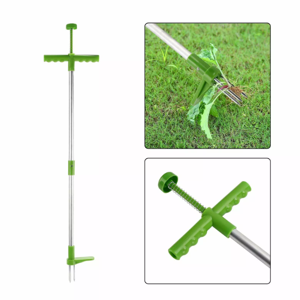 Weed Remover Tool for Uprooting Weeds in Gardens and Lawns