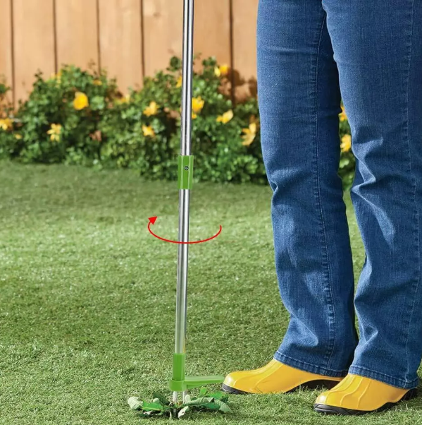 Weed Remover Tool for Uprooting Weeds in Gardens and Lawns