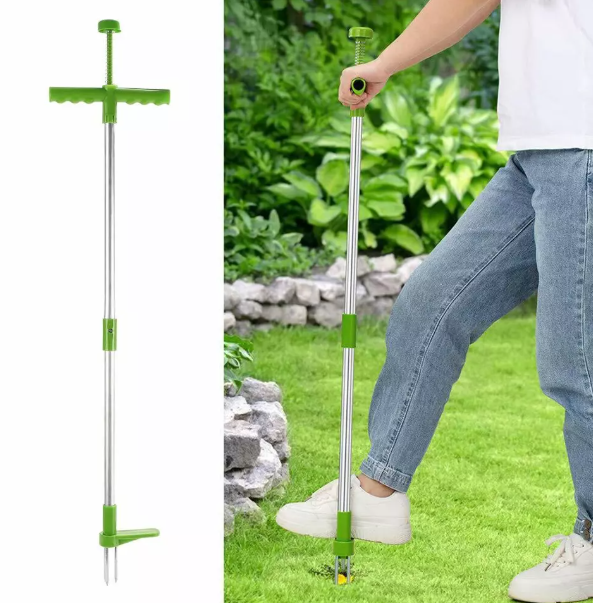 Weed Remover Tool for Uprooting Weeds in Gardens and Lawns