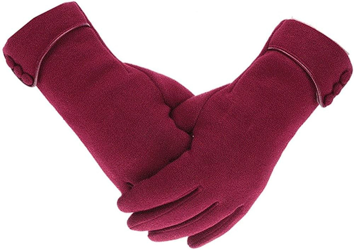 Womens Lady Winter Warm Gloves Touch Screen Phone Windproof Lined Thick Gloves