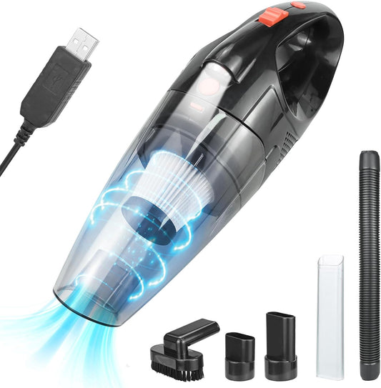 Car Vacuum Cleaner Cordless, 120W Rechargeable 9000PA Handheld Vacuum Cleaner with LED Light, Lightweight Wet Dry Vacuum for Car/Pet/Keyboard/Laptop/Computer/Desk